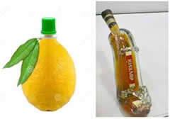 бутылка в форме лимона